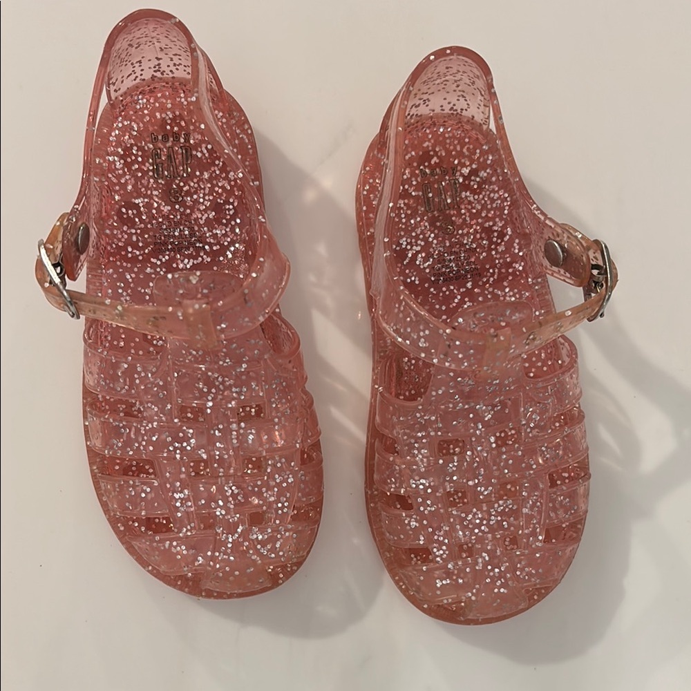 Baby Gap Pink Glitter Jelly Sandals